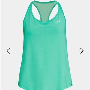 NWT Under Armour Heat Gear, tank, lt teal, size M